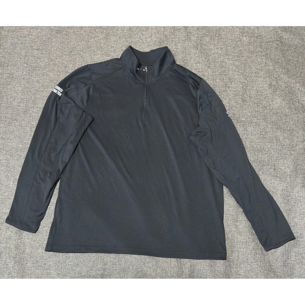 Under Armour Mens XXL Quarter Zip Pullover Black Owens Corning Logo